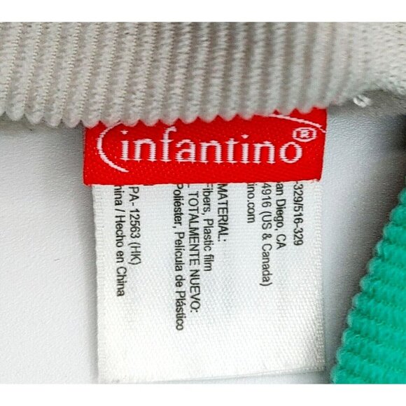 Infantino TEETHER Penguin Lovey Crinkle Ribbed Textured Cuddly Gray Plush Toy 9" - Picture 3 of 3